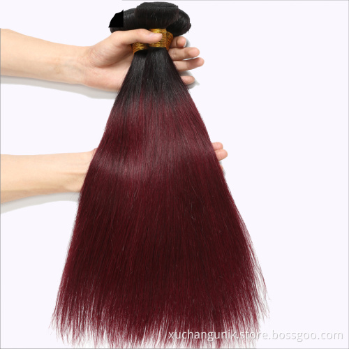 Uniky Human Hair Products Silky Straight Indian Virgin Hair Weaving Wholesale 100% Unprocessed Human Hair Extension Bundles